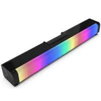 LP-18 HiFi Soundbar 20W Speaker LED RGB Light Computer Game Subwoofer BT Speaker Home Theater Soundbar Stereo Music Player Support USB/AUX/Optical Input for PC Laptop Smartphone Tablet with Remote Control