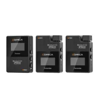 COMICA BoomX-D PRO D2 One-Trigger-Two 2.4G Dual-Channel Wireless Microphone System Built-in 8G Memory Card Digital & Analog Output Modes 100M Effective Range  for DSLR Mirrorless Cameras Smartphones Computers