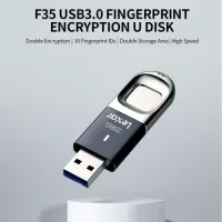 Lexar F35 32GB USB Flash Drive USB3.0 Metal Fingerprint Encryption U Disk 150MB/s Reading Speed for PC Laptop