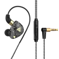 QKZ SK8 3.5mm Wired Headphones Dynamic Music Earphone Ear Hook Sports Headset In-ear Earbuds In-line Control with Mic