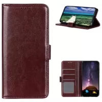 Samsung Galaxy S22+ 5G Wallet Case with Magnetic Closure - Brown