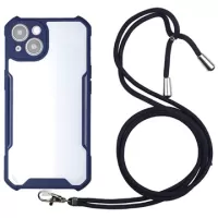 iPhone 13 Mini Hybrid Case with Lanyard - Dark Blue