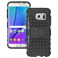 Samsung Galaxy S7 Edge Anti-Slip Hybrid Case - Black