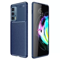 Beetle Carbon Fiber Motorola Edge 20 Pro Case - Blue