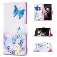 Wonder Series Samsung Galaxy S22 Ultra 5G Wallet Case - Blue Butterfly