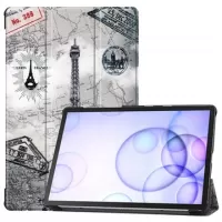 Tri-Fold Series Samsung Galaxy Tab S6 Smart Folio Case - Eiffel Tower