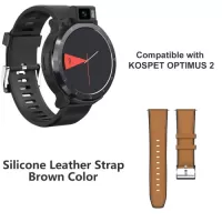 24mm Quick-release Smartwatch Leather Strap Soft Adjustable Watch Band Replacement for KOSPET Optimus 2 Smart Watch