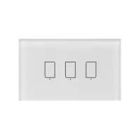 Broadlink BestCon TC2S-UK/EU  Gang Smart Wall Light Switch APP Remote Control Glass Panel Touch Control Wireless Switches Via Rm4 Pro Compatible with Alexa Google Home for Voice Control