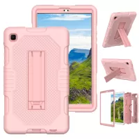 Contrast Color Tablet Case for Samsung Galaxy Tab A7 Lite 8.7-inch T225/T220 (2021), PC + TPU + Silicone Kickstand Hybrid Cover - Rose Gold