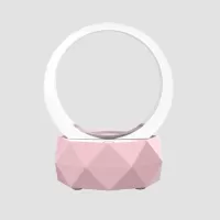 Small Night Lamp Light Home Smart Wireless Colorful Subwoofer Bluetooth Speaker - Pink