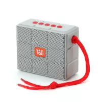 T&G TG311 Portable Bluetooth Speaker TF Card U-Disk FM Outdoor Waterproof Wireless Subwoofer with LED Light (CE Certificated) - Grey