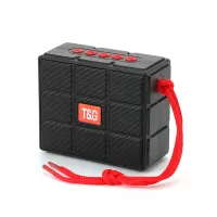 T&G TG311 Portable Bluetooth Speaker TF Card U-Disk FM Outdoor Waterproof Wireless Subwoofer with LED Light (CE Certificated) - Black