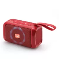 T&G TG193 Sports Bluetooth Speaker LED Light Wireless Loudspeaker Waterproof Portable Outdoor Subwoofer Boombox (CE Certificated) - Red