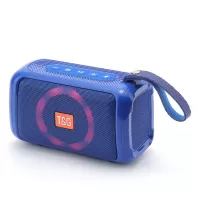 T&G TG193 Sports Bluetooth Speaker LED Light Wireless Loudspeaker Waterproof Portable Outdoor Subwoofer Boombox (CE Certificated) - Blue