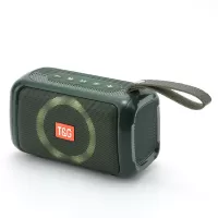 T&G TG193 Sports Bluetooth Speaker LED Light Wireless Loudspeaker Waterproof Portable Outdoor Subwoofer Boombox (CE Certificated) - Green