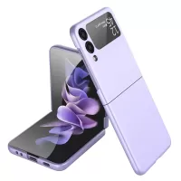 Rubberized Surface Hard PC Shockproof Flip Folding Phone Case for Samsung Galaxy Z Flip3 5G - Purple