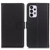 PU Leather Magnetic Flip Folio Case TPU Inner Shell Stand Wallet Phone Cover for Samsung Galaxy A33 5G - Black