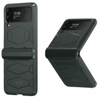 Battle Armor Series Drop-proof Anti-slip Folding Full-protection Hard PC Case for Samsung Galaxy Z Flip3 5G - Green