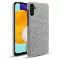 Soft Cloth Coated PC Non-Slip Shock Resistant Protection Slim Cover for Samsung Galaxy A13 5G - Light Grey