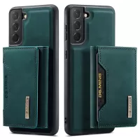 DG.MING M2 Series Wireless Charging Shockproof Phone Protective Cover Detachable 2-in-1 Wallet Phone Case for Samsung Galaxy S22+ 5G - Green