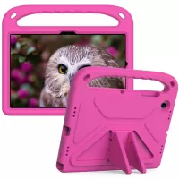 For Samsung Galaxy Tab A8 10.5 (2021) Anti-drop Anti-scratch Hand-hold Grip EVA Tablet Case with Foldable Kickstand - Rose