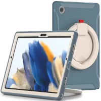 For Samsung Galaxy Tab A8 10.5 (2021) X200/X205 360 Degree Rotary Kickstand Handle Tablet Case PC + TPU Hybrid Cover Shell - Cornflower Blue