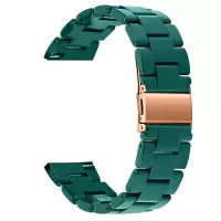 20mm Resin Smart Watch Strap for Garmin Vivomove 3/Garminmove 3, Replacement Wristband with Stainless Steel Buckle - Dark Green