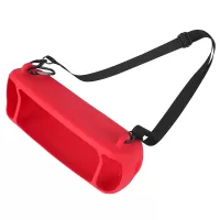 Drop Proof Protective Case for Anker Soundcore Motion+ Soft Silicone Case with Shoulder Strap - Red