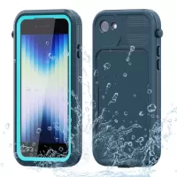 SHELLBOX A Series IP68 Waterproof Hybrid Phone Back Case for iPhone 7 4.7 inch/8 4.7 inch/SE (2020)/(2022), IP6X Dust-Proof Protective Case with Lanyard - Dark Blue