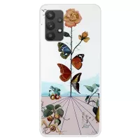 For Samsung Galaxy A32 4G (EU Version) Protective Case Stylish Pattern Printing Scratch-resistant TPU Phone Cover - Butterfly Flower