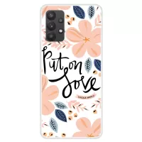 For Samsung Galaxy A32 4G (EU Version) Protective Case Stylish Pattern Printing Scratch-resistant TPU Phone Cover - Put on Love