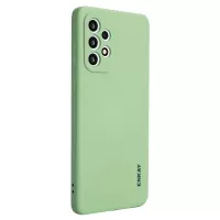 ENKAY Liquid Silicone Case for Samsung Galaxy A73 5G, Anti-fall Straight Edge Design Camera Protection Lens Protector Cover - Light Green
