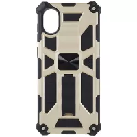 For  Samsung Galaxy A03 Core PC and TPU Combo Armor Cell Phone Case Wear-resistant Drop-proof Kickstand Hybrid Shell - Gold