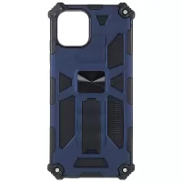 For Samsung Galaxy A03 (164.2 x 75.9 x 9.1mm) Well-protected Anti-scratch PC and TPU Combo Armor Phone Case Kickstand Hybrid Shell - Blue