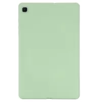 For Samsung Galaxy Tab S6 Lite/Tab S6 Lite (2022) Microfiber Lining Liquid Silicone Case Anti-drop Protection Tablet Cover - Green