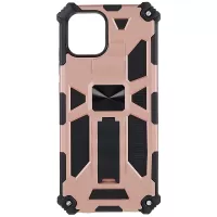For Samsung Galaxy A03 (164.2 x 75.9 x 9.1mm) Well-protected Anti-scratch PC and TPU Combo Armor Phone Case Kickstand Hybrid Shell - Rose Gold