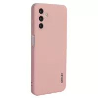 ENKAY Liquid Silicone Case for Samsung Galaxy A13 5G, Bump Proof Straight Edge Design Camera Protection Lens Protector Cover - Pink