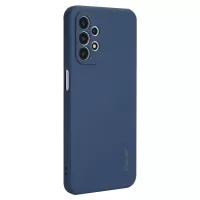 ENKAY Liquid Silicone Case for Samsung Galaxy A23 4G (164.5 x 76.9 x 8.4 mm), Anti-collision Straight Edge Design Camera Protection Lens Protector Cover - Dark Blue