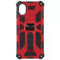 For  Samsung Galaxy A03 Core PC and TPU Combo Armor Cell Phone Case Wear-resistant Drop-proof Kickstand Hybrid Shell - Red