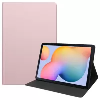 PU Leather Protector Cover with Stand for Samsung Galaxy Tab S6 Lite/S6 Lite (2022) - Rose Gold