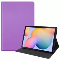 PU Leather Protector Cover with Stand for Samsung Galaxy Tab S6 Lite/S6 Lite (2022) - Purple