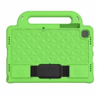 Drop Proof Heavy Duty Rhombus Style EVA Super Protective Stand Cover with Shoulder Strap Samsung Galaxy Tab S6 Lite/S6 Lite (2022) - Green