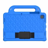 Drop Proof Heavy Duty Rhombus Style EVA Super Protective Stand Cover with Shoulder Strap Samsung Galaxy Tab S6 Lite/S6 Lite (2022) - Blue