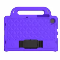 Drop Proof Heavy Duty Rhombus Style EVA Super Protective Stand Cover with Shoulder Strap Samsung Galaxy Tab S6 Lite/S6 Lite (2022) - Purple