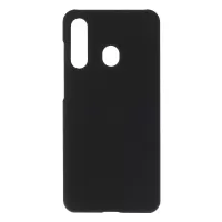 Glossy Rubberized PC Hard Case for Samsung Galaxy A60 - Black