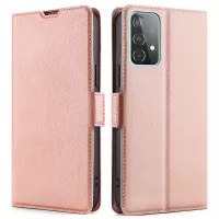 For Samsung Galaxy A52 4G/A52 5G/A52s 5G Side Magnetic Clasp Phone Case PU Leather + TPU Card Holder Stand Cover - Rose Gold