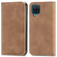Auto-Absorbed Retro PU Leather Shell for Samsung Galaxy M53 5G, Dual Card Slots Design Anti-Drop Leather Phone Stand Case - Brown