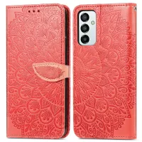 For Samsung Galaxy M23 5G/F23 5G Imprinted Dream Wings Series Stand Wallet Case PU Leather Magnetic Clasp Phone Cover - Red
