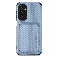 For Samsung Galaxy M23 5G/F23 5G Carbon Fiber Texture Phone Case with Detachable 2-in-1 Design Wallet design - Blue