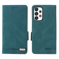 PU Leather Phone Case for Samsung Galaxy A73 5G, Wallet Flip Stand Shockproof TPU Interior Shell Anti-dust Cover - Green